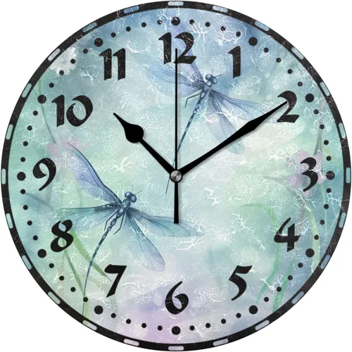Miniatura 14 de Reloj de pared con patrón de flores mexicanas, silencioso sin tictac de 10 pulgadas, funciona con pilas, reloj fácil de leer para decoración
