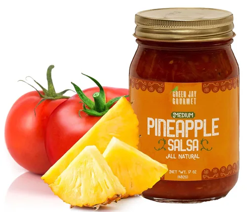 Miniatura 3 de Salsa Gourmet Green Jay Blueberry - Salsa de Frutas con Sabor a Arándano - Salsa Picante de Calor Medio - Salsa Gourmet para Sumergir sin