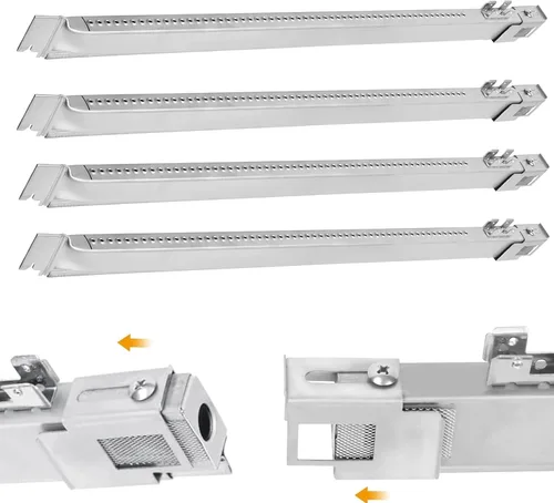 Miniatura 11 de SafBbcue 67557 Tubos de quemador de parrilla para parrillas de gas Weber Summit 460 470, repuesto para tubos de quemador Weber Summit, paquete de 6