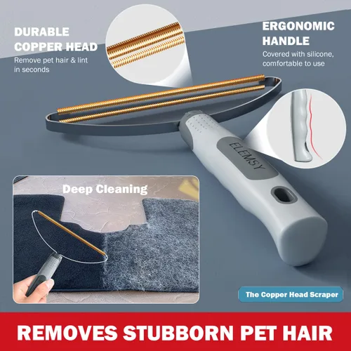 Miniatura 3 de Herramientas de Eliminación de Pelo de Mascotas (Paquete de 3), Removedor Profesional de Pelo de Perro y Gato, Afeitadora de Pelusa, Raspador