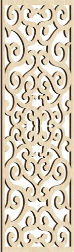 Miniatura 161 de Eveline - Paneles decorativos de pared de madera con calado, 13 3/8 pulgadas de ancho x 34 3/8 pulgadas de alto x 3/8 de alto, roble rojo rojo