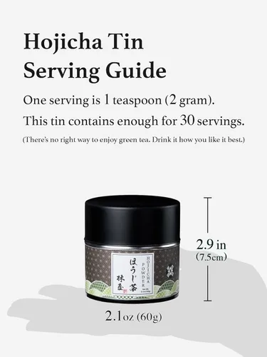 Miniatura 8 de Polvo Hojicha de HAYASHIYA, Uji de Kyoto, Polvo de Té Verde Tostado Japonés para Latte, Bajo en cafeína (60 g / 2.1 oz)