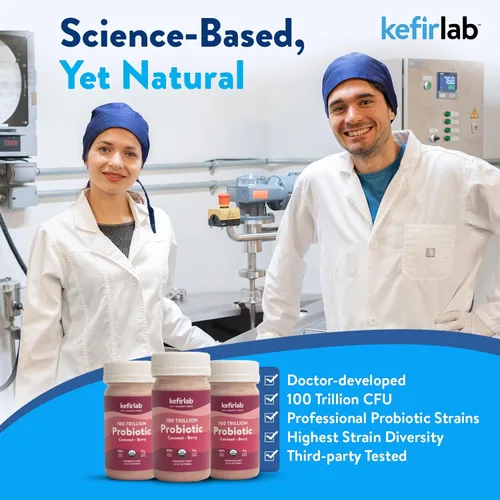 Miniatura 6 de KefirLab Probióticos 100T CFU - 36 cepas - Vegano y orgánico - Apoya la digestión, el sistema inmunológico, la salud del cerebro, el estado de ánimo