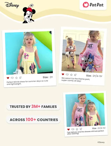 Miniatura 7 de Disney Vestido de princesa Minnie Mouse Frozen Elsa para niñas, con volantes, sin mangas, entrecruzado, ropa de verano para bebé a niño pequeño