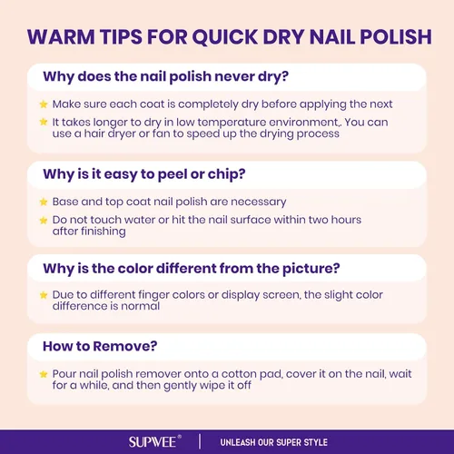 Miniatura 2 de Esmalte de uñas nude de secado rápido, 0.63 onzas líquidas, esmalte de uñas regular de secado rápido, esmalte de uñas de alto brillo para otoño