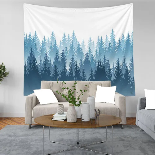Miniatura 44 de Crannel Tapiz de invierno para colgar en la pared, sombrero de mago psicodélico para barba, tapiz mágico de calavera de humo de 50 x 60 pulgadas