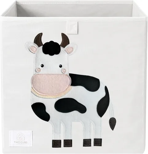 Two Cubs Caja plegable de almacenamiento de juguetes para niños, cubo organizador de cubo de 13 x 13 pulgadas con tableros de plástico duraderos de