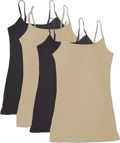Miniatura 14 de Active - Paquete de 4 camisetas sin mangas, básicas, para mujer