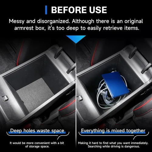 Miniatura 3 de SXCY Para Hyundai Tucson 2025 2026 [SE/SEL] Organizador de consola central para Hyundai Tucson 2025 2026 Accesorios para Hyundai Tucson 2025 2026
