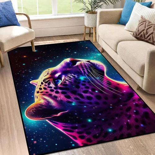 Miniatura 55 de Alfombra de Área Galaxia de 5' x 7', Dormitorio Sala de Estar para Niñas Niños Varones Alfombra Nebulosa Vórtex Tapetes Púrpura Azul Nube galaxy 1