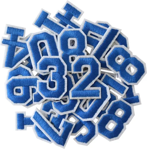 Miniatura 19 de GYGYL - 72 parches de letras y números para planchar, parches de letras blancas del alfabeto bordado de la A a la Z, apliques de números del 0 al 9