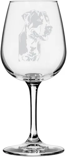 Miniatura 53 de Copa de vino de 12.75 onzas con diseño de perro grabado