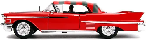 Miniatura 3 de Jada Juguetes Escala 1:24 1958 Cadillac Series 62 Modelo Vehículos fundidos a presión con figura de Freddy Krueger