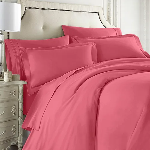 Miniatura 4 de Clara Clark Juego completo de ropa de cama de 5 piezas que incluye sábanas bajeras y planas, funda de edredón, fundas de almohada, individual, verde