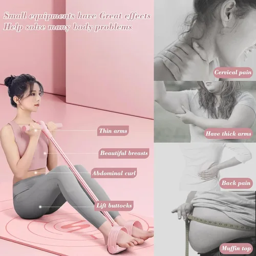 Miniatura 2 de 6-Tube Pedal Puller Resistance Rope,Foot Pedal Resistance Band,Yoga Elastic Exercise Bands, for Women Jump Fitness, Abdomen/Arm Weight/Waist/Leg