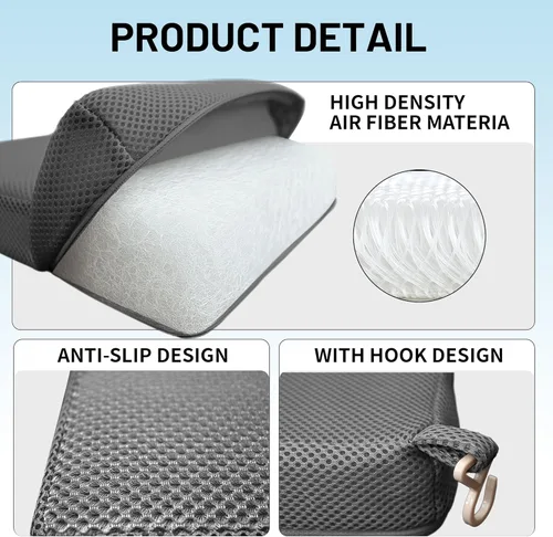 Miniatura 5 de Cojín de asiento de ducha, almohadilla suave para silla de baño de ancianos, fácil de limpiar y de secado rápido, con material de fibra de aire 4D