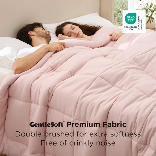 Miniatura 213 de Bedsure Relleno de edredón – Edredones acolchados tamaño King, edredón para todas las estaciones, ropa de cama alternativa de plumón suave, con 8