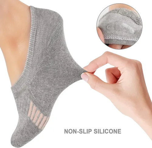 Miniatura 5 de Gonii Calcetines deportivos invisibles para mujer, calcetines tobilleros acolchados para correr, corte bajo, 5-8 pares