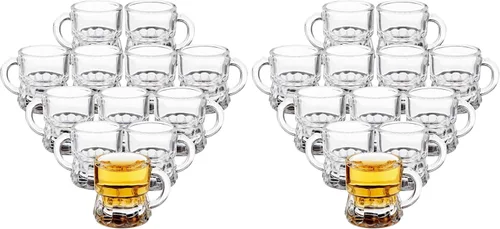 Miniatura 10 de Okuna Outpost Mini vasos de chupito con asas, juego de chupitos transparentes reutilizables, para servir mini chupitos con agarre seguro, recuerdos