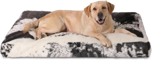 Miniatura 42 de Bedfolks Cama Impermeable para Jaula de Perro, Cama de Felpa para Perros con Funda Lavable Extraíble, Almohadón de Jaula de Perro de Piel Sintética