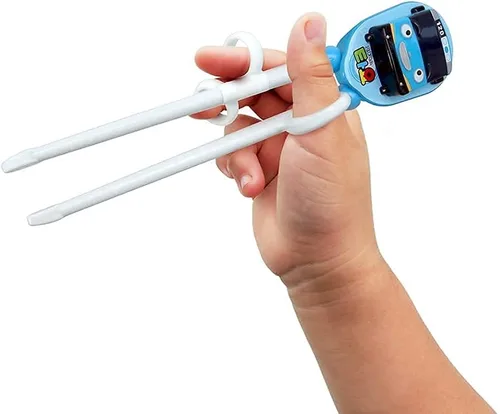 Miniatura 4 de Tayo Palillos de entrenamiento para diestros – Principiante para niños, Edison educativa proveedores de cocina para niños, durable ligero portátil