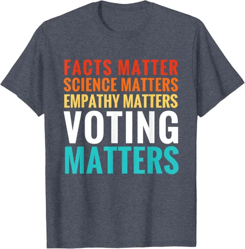 Miniatura 57 de Facts Matter Science Matters Voting Matters - Camiseta demócrata liberal, Negro, S