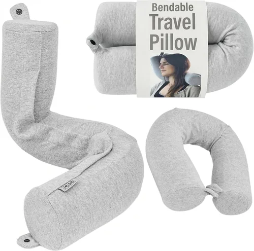 Miniatura 12 de Dot&Dot Travel Pillow Neck Pillow with Hood for Airplane Sleeping, Memory Foam Pillow with Chin Support, Detachable Hoodie, Washable Cover