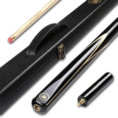 Palos de billar de billar de 3/4 de 58 pulgadas, palo de taco de billar profesional, juego de casos de palos de billar de 0.394 in Negro