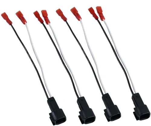 Miniatura 8 de HSTECH 72-6514 2 pares (paquete de 4) arnés de cableado de cable de cable para vehículos Chrysler Dodge Altavoces, adaptador de conector de enchufe