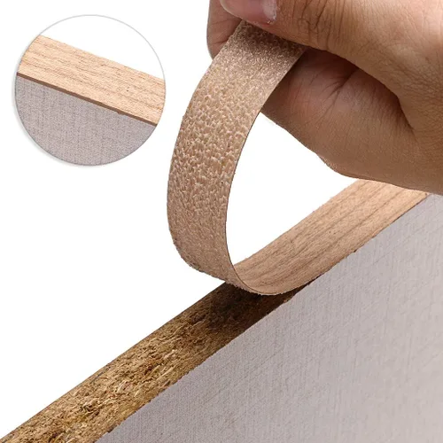 Miniatura 6 de Skelang Cherry - Rollo de 2" x 50' de chapa de madera para borde, sin planchar, con adhesivo termofusible, cinta de madera flexible