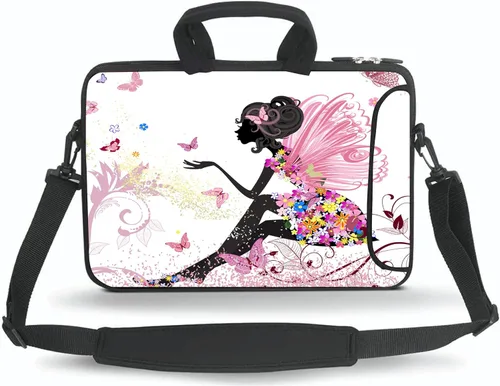 Miniatura 4 de Bolsa bandolera para portátil HYUTOTA de 11 a 15.6 pulgadas para Laptop/Chromebook/Ultrabook Notebook PC, Acuarela (Abstract Watercolor)
