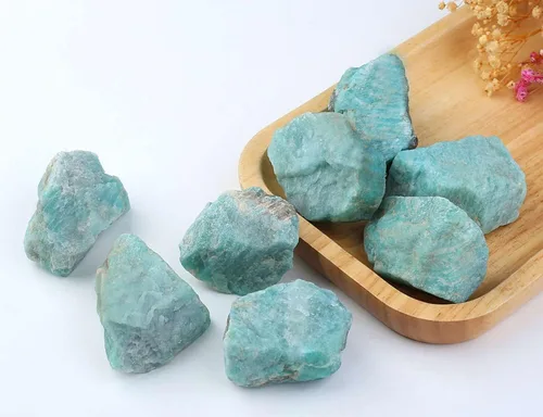 Miniatura 2 de LAIDANLA 1 libra 2" Piedras en Bruto Naturales de Amazonita Cristales Grandes Crudos a Granel Piedras Preciosas Curativas para Sanación Reiki