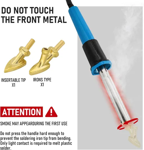 Miniatura 3 de RX WELD Soldador de plástico, kit de soldadura 2 en 1, soldador de reparación, 1000 unidades, grapadora en caliente para grietas de parachoques