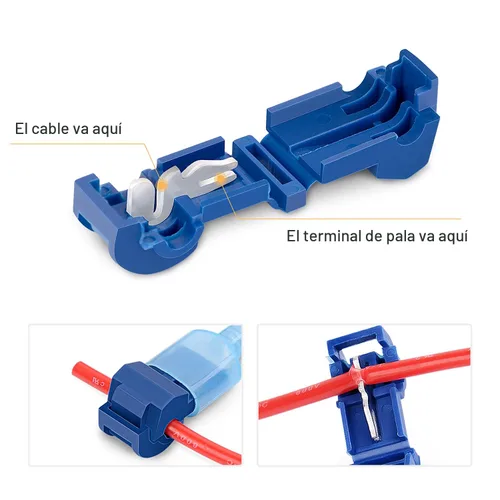 Miniatura 4 de Nilight - 50004R 120 piezas/60 pares de terminales de cable de empalme rápido T-Tap autopelado con nailon totalmente aislado macho, kit