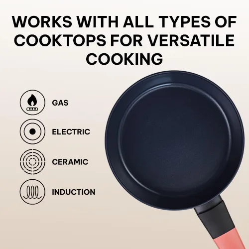 Miniatura 5 de Brabantia Tasty+ - Sartén antiadherente de 8 pulgadas – Sartén de cerámica sin PFAS/PFOA/PTFE con mango que se mantiene fresco, fácil de limpiar