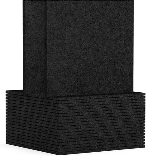 TroyStudio 20 Paneles Acústicos, 12 x 12 x 0.32 Pulgadas Baldosas de Revestimiento de Pared de Fieltro de Poliéster Panel Absorbente de Sonido,