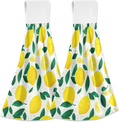 Miniatura 32 de Juego de 2 toallas de cocina colgantes con hojas de arce otoñal, toalla de secado rápido, toallas de té para mesa de baño, gimnasio, decoración