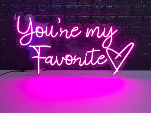 Miniatura 3 de Letrero de neón LED You're my Favorite fabricado en Estados Unidos