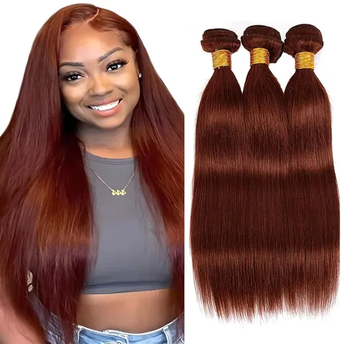 Miniatura 130 de Color 30 paquetes de cabello humano marrón onda del cuerpo paquetes 8 10 12 pulgadas brasileño virgen Remy extensiones de cabello humano doble trama