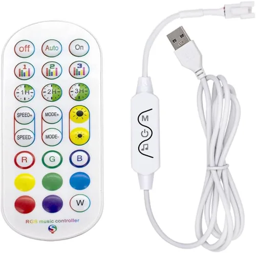 Miniatura 5 de WS2812B WS2811 WS2813 WS2815 1903 16703 Controlador de tira LED para módulo LED, conector JST de 3 pines 1 a 2 Bluetooth/Música APP/Control remoto