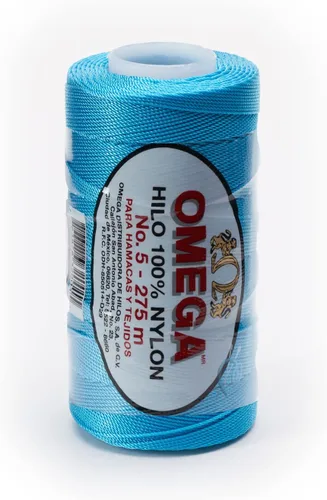 Miniatura 33 de Nylon NO.5 by Omega - Cuerda fuerte 100% nailon para ganchillo fino y manualidades - Color: 04 amarillo claro