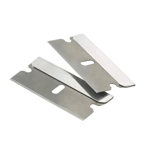 Miniatura 6 de Bates - 50 piezas de cuchillas de afeitar, cuchillas raspadoras planas, cuchillas de afeitar de un filo Plateado