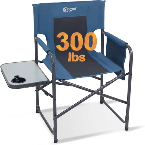 Portal Silla de directores sillas de camping para adultos con mesa auxiliar, sillas plegables para adultos, sillas de director plegables para sillas