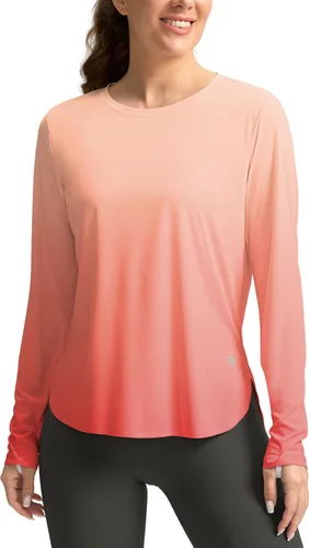 Miniatura 31 de Camisetas de sol para mujer, con protección ultravioleta FPU 50+, manga larga, ligera, de secado rápido, para entrenamiento, senderismo, para mujer