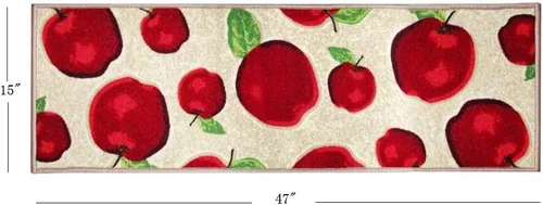 Miniatura 4 de Juego de alfombras de cocina con respaldo de goma antideslizante, 3 piezas (2 unidades)