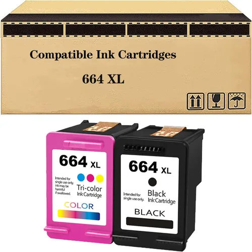 Cartuchos de tinta 664 XL compatibles con HP Deskjet Ink Advantage 1115 2135 2138 2675 2676 2678 3635 3636 3638 4678 5075 5275 impresoras 1 negro 1