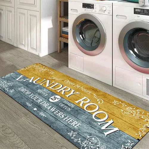 Miniatura 9 de Lahome Alfombra de pasillo para lavandería estilo granja 20"x59" Alfombras y alfombras para lavandería Antideslizante Lavable Alfombra de pasillo