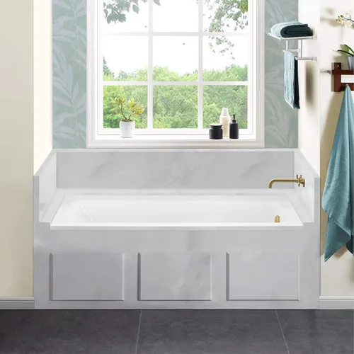 Miniatura 5 de Swiss Madison Voltaire 66" x 32" Bañera de Alcoba con Drenaje de Mano Derecha BLANCO BRILLO