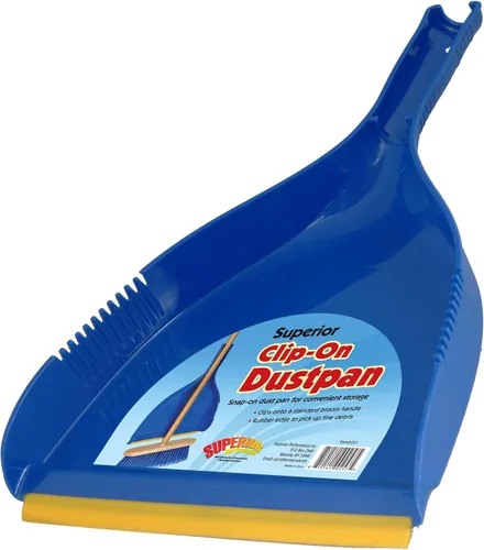Miniatura 4 de Superio Recogedor con clip, plástico azul resistente, fácil agarre con clip en el borde de goma, escombros de barrido detallados, se adapta a