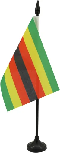 Miniatura 54 de AZ FLAG Sierra Leone Bandera de mesa 5'' x 8'' - Bandera de escritorio de Sierra Leona 21 x 14 cm - Bastón y base de plástico negro